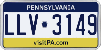 PA license plate LLV3149