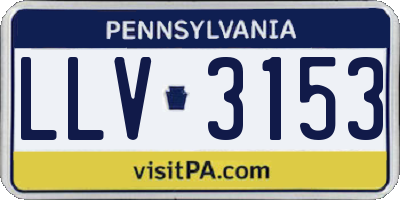 PA license plate LLV3153