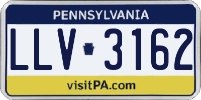 PA license plate LLV3162