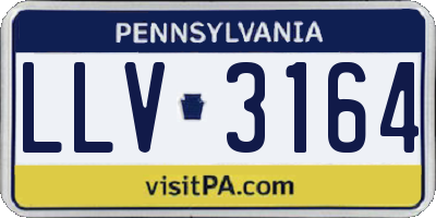 PA license plate LLV3164