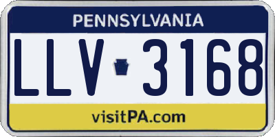 PA license plate LLV3168