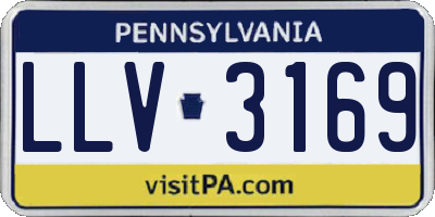 PA license plate LLV3169