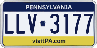 PA license plate LLV3177