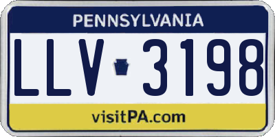 PA license plate LLV3198