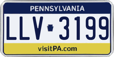 PA license plate LLV3199