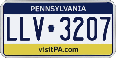 PA license plate LLV3207