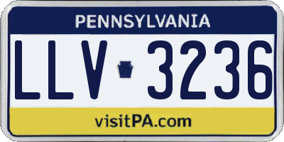 PA license plate LLV3236