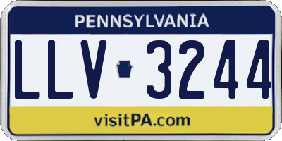 PA license plate LLV3244