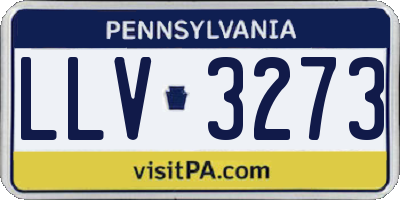 PA license plate LLV3273