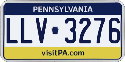 PA license plate LLV3276