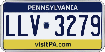 PA license plate LLV3279