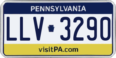 PA license plate LLV3290