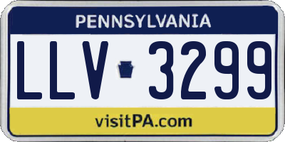 PA license plate LLV3299