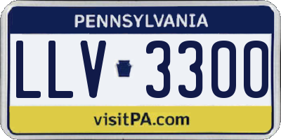 PA license plate LLV3300