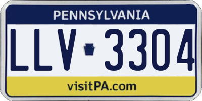 PA license plate LLV3304