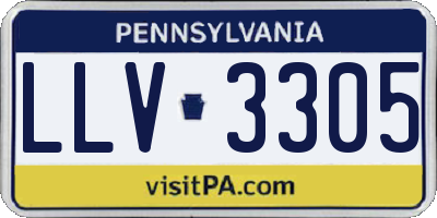 PA license plate LLV3305