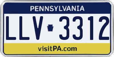 PA license plate LLV3312