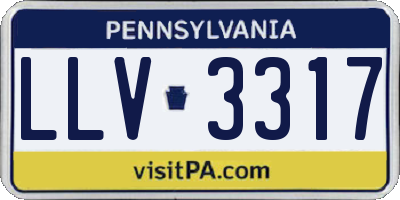 PA license plate LLV3317