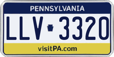 PA license plate LLV3320