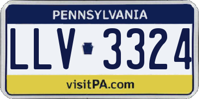 PA license plate LLV3324