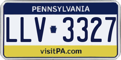 PA license plate LLV3327