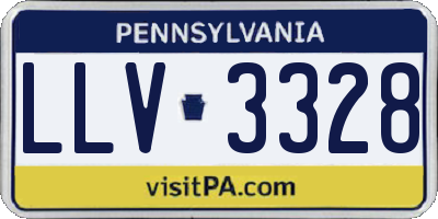 PA license plate LLV3328