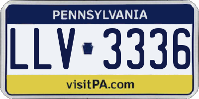 PA license plate LLV3336