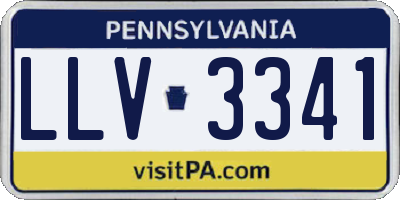 PA license plate LLV3341
