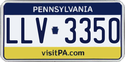 PA license plate LLV3350
