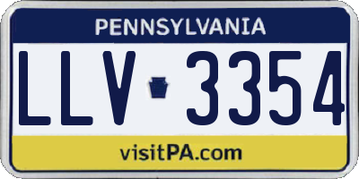 PA license plate LLV3354