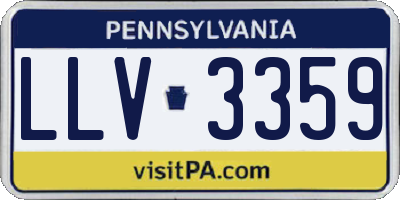 PA license plate LLV3359