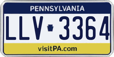 PA license plate LLV3364