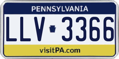 PA license plate LLV3366
