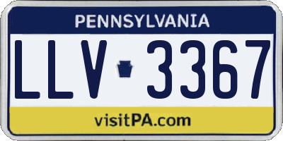PA license plate LLV3367