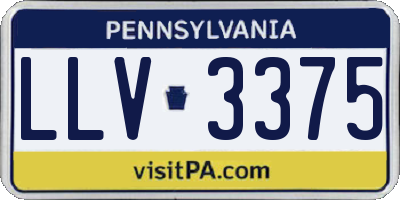 PA license plate LLV3375