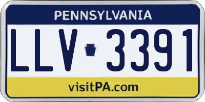 PA license plate LLV3391