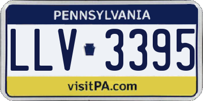 PA license plate LLV3395