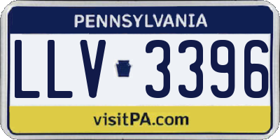 PA license plate LLV3396