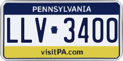 PA license plate LLV3400