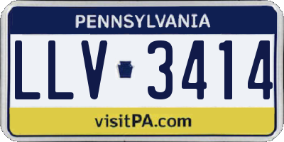 PA license plate LLV3414