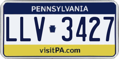 PA license plate LLV3427