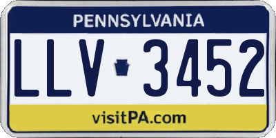 PA license plate LLV3452