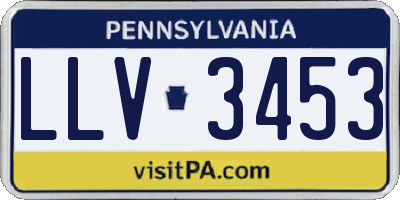 PA license plate LLV3453