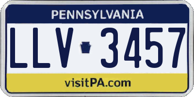PA license plate LLV3457
