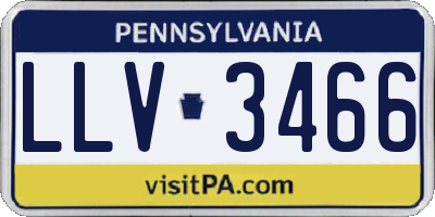 PA license plate LLV3466