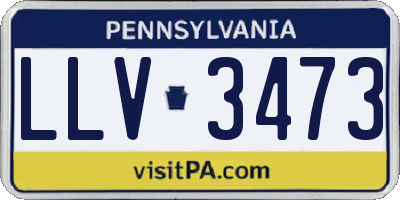 PA license plate LLV3473