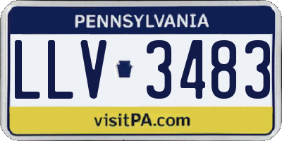 PA license plate LLV3483
