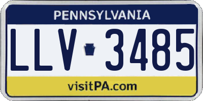 PA license plate LLV3485