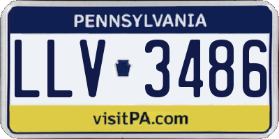 PA license plate LLV3486