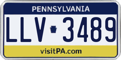 PA license plate LLV3489